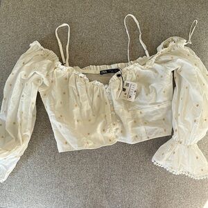 Zara off the shoulder top size M